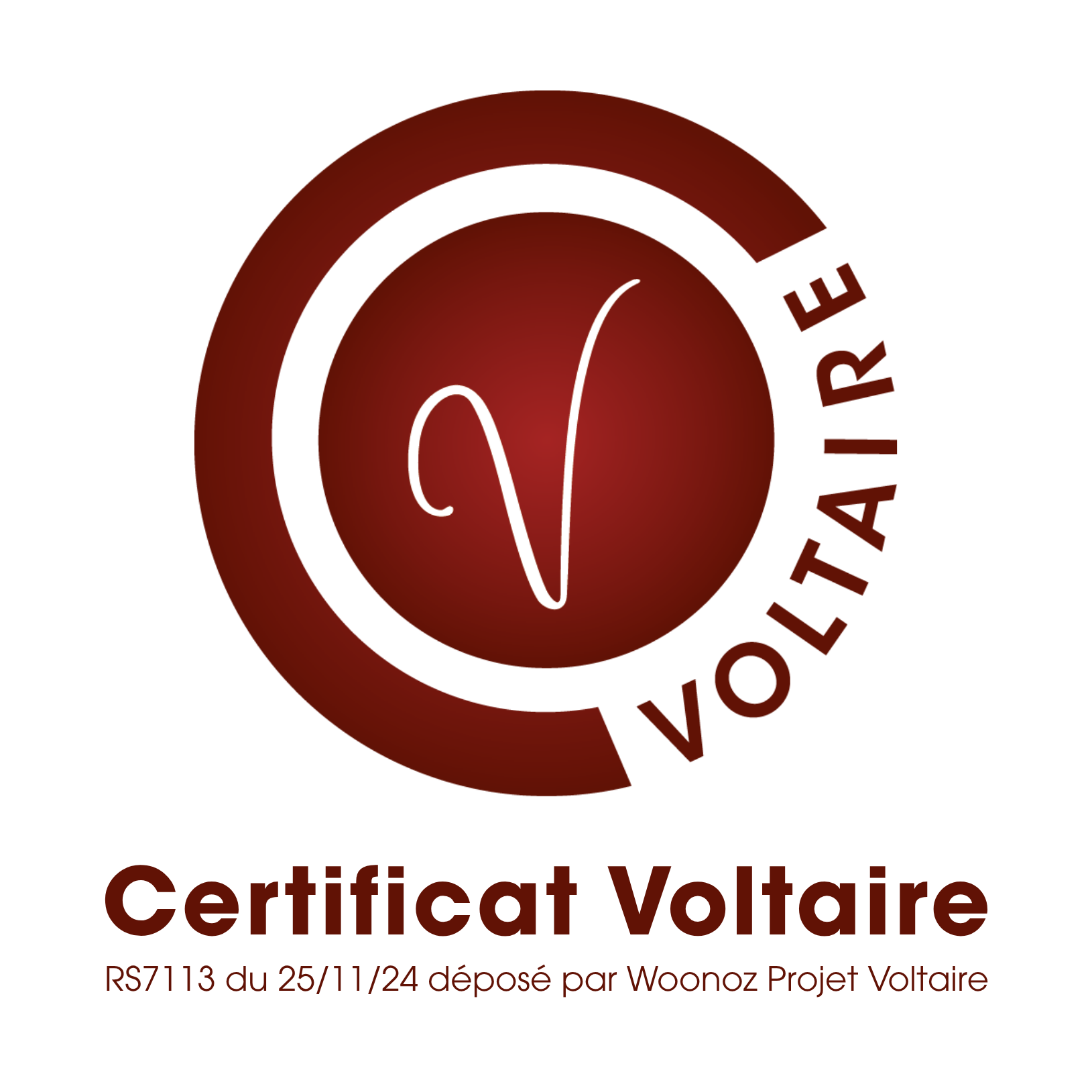 Logo VOLTAIRE — Certificat Voltaire